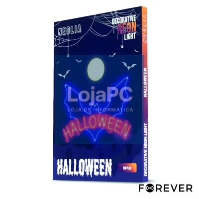 Luz LED Neon Em Forma de Morcego Halloween
