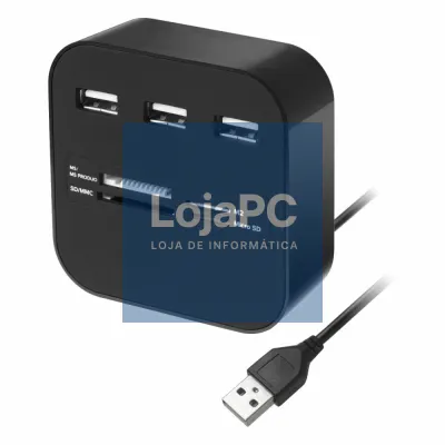 Hub USB-A P/ 3x USB-A 4x Cartões SD
