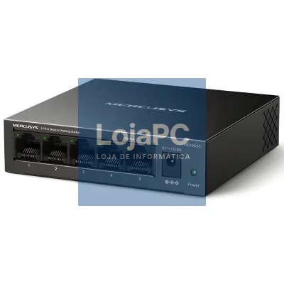 Switch de Rede PoE Ethernet 1GB/s 5 Portas RJ45