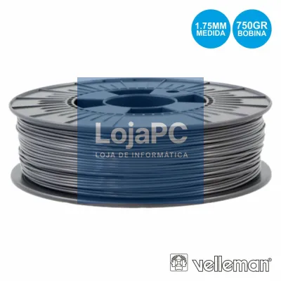 ROLO DE FILAMENTO P/ IMPRESSÃO 3D 1.75MM 750G CINZENTO