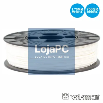 ROLO DE FILAMENTO P/ IMPRESSÃO 3D 1.75MM 750G BRANCO