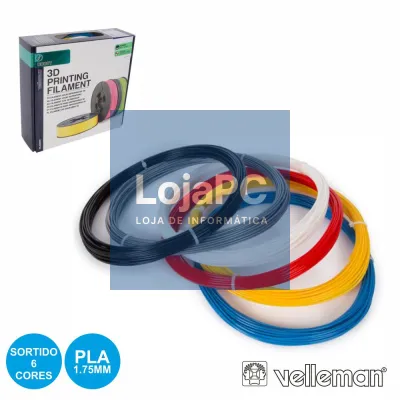 CONJUNTO DE FILAMENTOS P/ IMPRESSÃO 3D 1.75MM 6 CORES