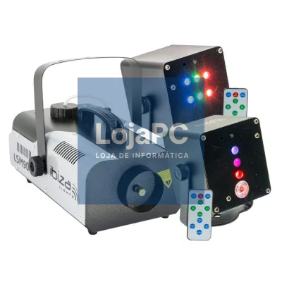 Máquina De Fumos 900W + Projetor Luz 6LEDS + Laser RGB 160mW