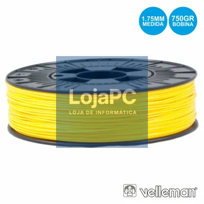 ROLO DE FILAMENTO P/ IMPRESSÃO 3D 1.75MM 750G AMARELO