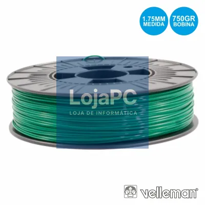 ROLO DE FILAMENTO P/ IMPRESSÃO 3D 1.75MM 750G VERDE