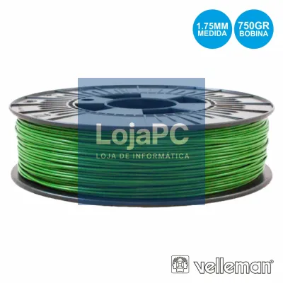 ROLO DE FILAMENTO P/ IMPRESSÃO 3D 1.75MM 750G VERDE