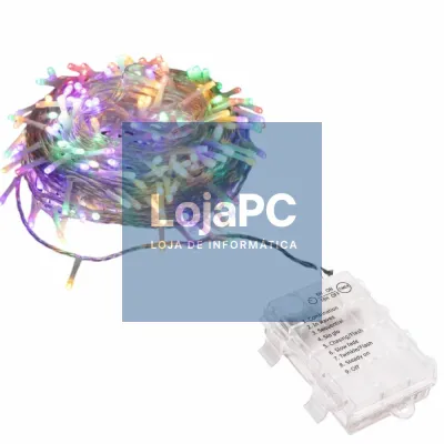 Luzes de Natal 150 LED RGBY 3xAA 15m IP44