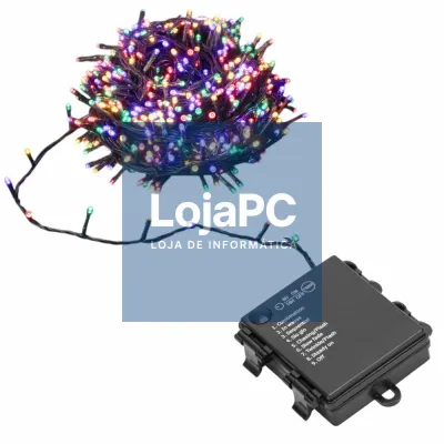 Luzes de Natal 400 LED RGB 4xAA 20m IP44