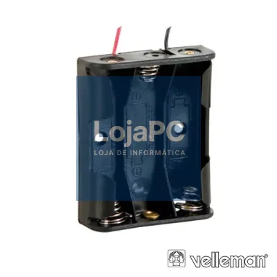 SUPORTE P/ 3 PILHAS AA C/ FIO VELLEMAN