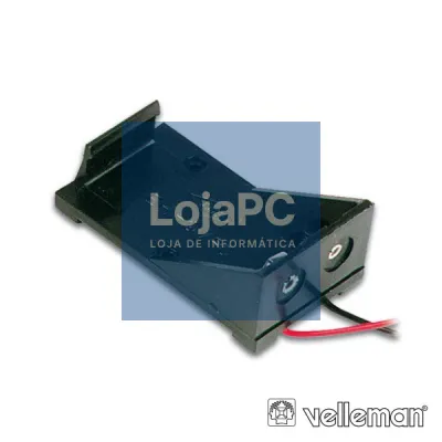 SUPORTE P/ 1 PILHA DE 9V C/ FIOS VELLEMAN