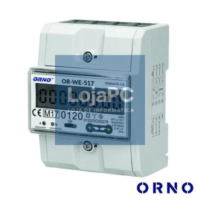 Contador de Energia 230V/80A RS485 4.5 Módulos P/ Calha Din