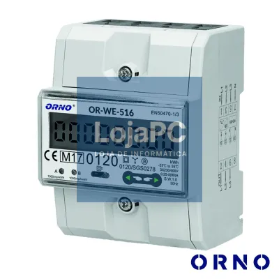 Contador de Energia 230V/80A RS485 4.5 Módulos P/ Calha Din