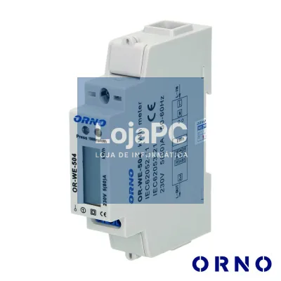 Contador de Energia 230V/80A RS485 1 Módulo P/ Calha Din