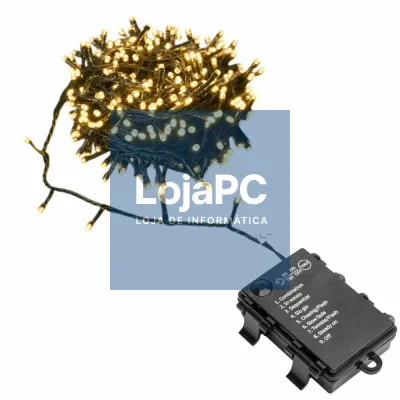 Luzes de Natal 300 LED 3000K 3xAA 15m IP44