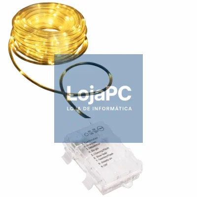 Luzes de Natal em Tubo 5mm 100 LED 3000K 10m IP44