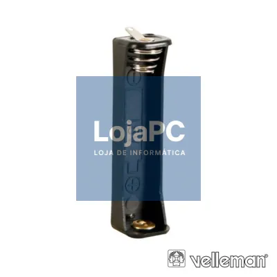 SUPORTE P/ 1 PILHA AAA C/ TERMINAIS P/ SOLDAR VELLEMAN