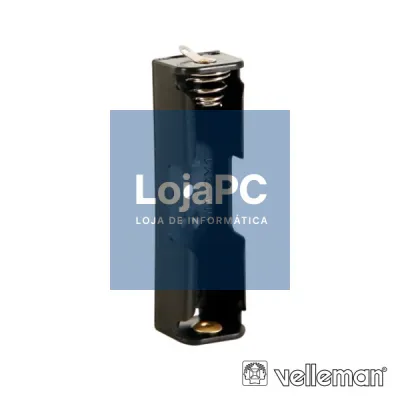 SUPORTE P/ 1 PILHA AA C/ TERMINAIS P/ SOLDAR VELLEMAN