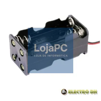 SUPORTE P/ 4 PILHAS AA C/ FIOS EDH