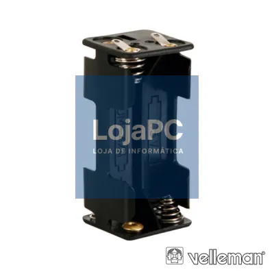 SUPORTE P/ 4 PILHAS AAA C/ TERMINAIS P/ SOLDAR VELLEMAN