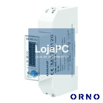Contador de Energia 230V/100A RS485 1 Módulo P/ Calha Din