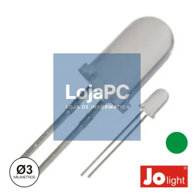 LED 3MM ALTO BRILHO VERDE JOLIGHT