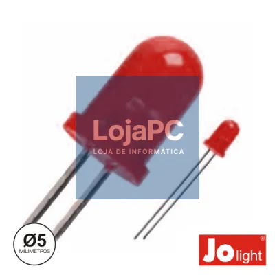 LED 5MM VERVELHO DIFUSO INTERMITENTE JOLIGHT