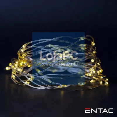 Grinalda de 20 LEDs Branco Quente 1M ENTAC