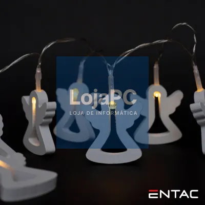 Grinalda 10 LEDS 3000K Anjos 2xAA 1m ENTAC