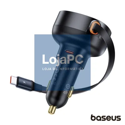 Adaptador Ficha Isqueiro 12V/24V PD 60W 2xUSB-C BASEUS