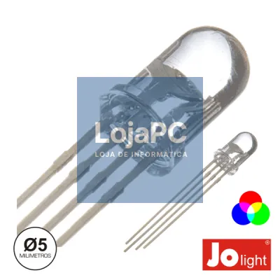 LED 5MM MULTICOR RGB TRANPARENTE