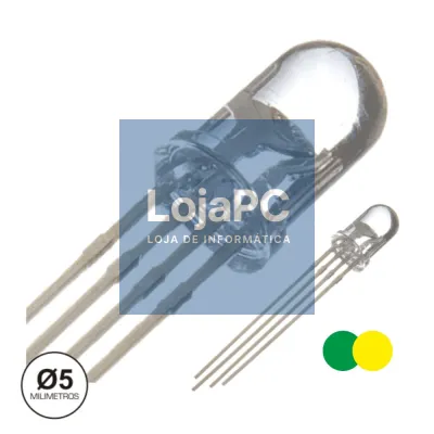 LED 5MM bicolor amarelo/verde 12V
