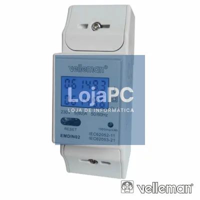 CONTADOR DE ENERGIA 230V/16A 2 MÓDULOS  P/ CALHA DIN