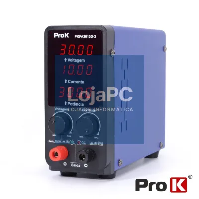 Fonte De Alimentação Digital 300W 0-30V / 0-10A PROK