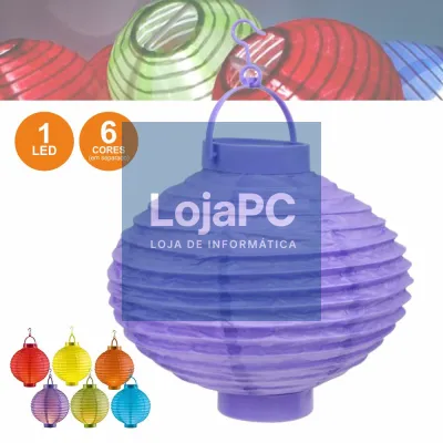 CANDEEIRO DECORATIVO DE PAPEL LED A PILHAS