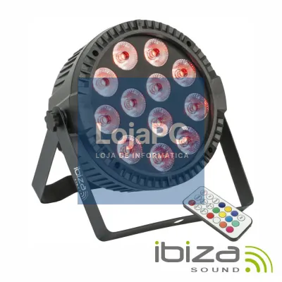 Projetor Par C/ 12 LEDS 6W RGBW DMX IBIZA