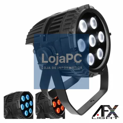 PROJETOR LUZ C/ 7 LEDS 15W RGBAW DMX IP65 AFXLIGHT