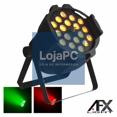 PROJETOR LUZ C/ 18 LEDS 15W RGBAW ZOOM DMX AFXLIGHT