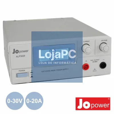 FONTE DE ALIMENTAÇÃO DIGITAL 0-30V / 0-20A JOPOWER