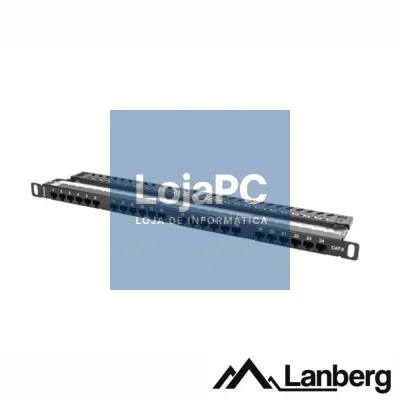 Patch Panel 24 Portas RJ45 CAT6 0.5U 19" LANBERG