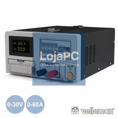 FONTE DE ALIMENTAÇÃO DIGITAL 0-30V / 0-60A VELLEMAN