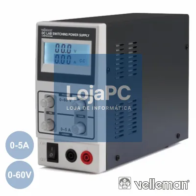FONTE DE ALIMENTAÇÃO DIGITAL 0-60V / 0-5A VELLEMAN