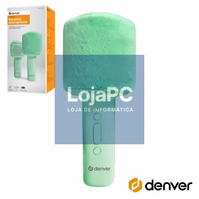 Microfone S/ Fios C/ Coluna Bluetooth Verde DENVER