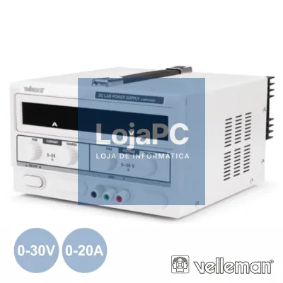 FONTE DE ALIMENTAÇÃO DIGITAL 0-30V / 0-20A VELLEMAN