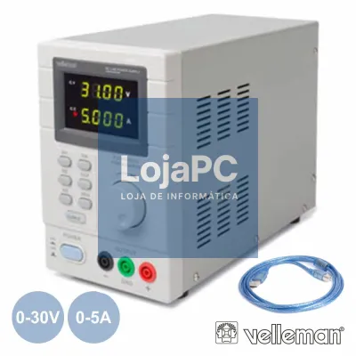 FONTE DE ALIMENTAÇÃO DIGITAL 0-30V / 0-5A CABO USB P/ PC