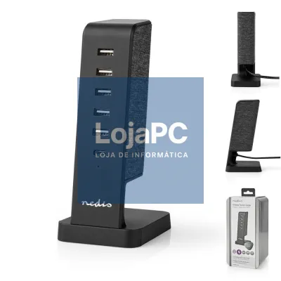 Carregador de Mesa c/ 5x USB-A 1X USB-C 45W NEDIS