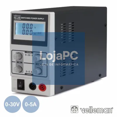 FONTE DE ALIMENTAÇÃO DIGITAL 0-30V / 0-5A VELLEMAN