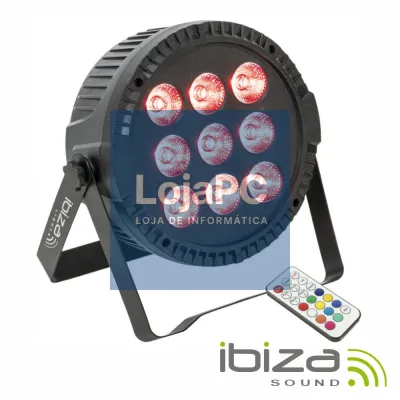 Projetor Par C/ 9 LEDS 6W RGBW DMX IBIZA