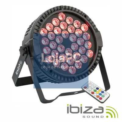 Projetor Par C/ 36 LEDS 1W RGB DMX IBIZA