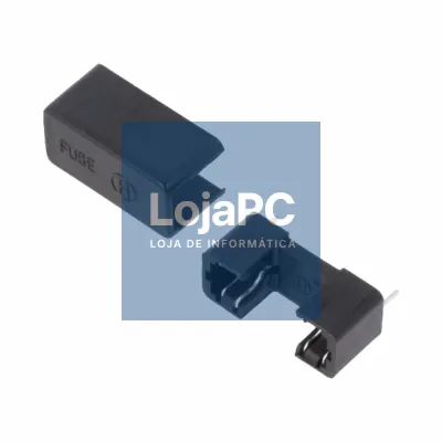 Suporte Fusíveis 5x20mm P/ Ci  C/ Proteção Plástica Preto