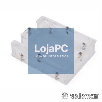 CAIXA TRANSPARENTE 79 x 65 x 21mm P/ ARDUÍNO VELLEMAN